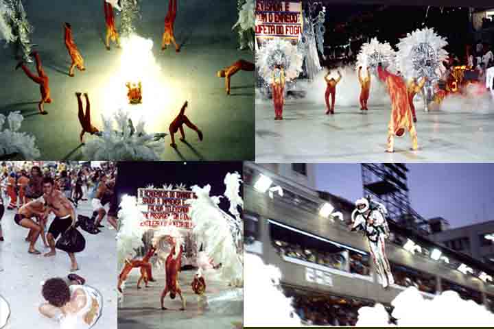 Eric Scott era dublê de uma empresa de efeitos especiais de Dallas, no Texas, e virou a celebridade do desfile. Ele fez quatro voos na avenida, numa máquina de propulsão a jato chamada "rocket belt", criada pela Nasa, agência espacial americana.
