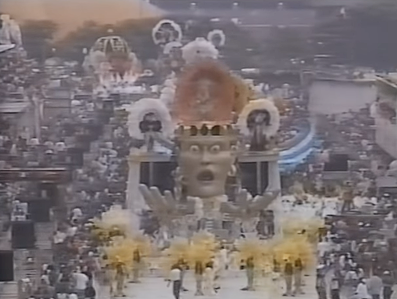 Em 1993, a Vai-Vai também foi campeã com um enredo sobre a cobiça e a importância da verdadeira felicidade.  - Reprodução/Canal Thiago Tapajós