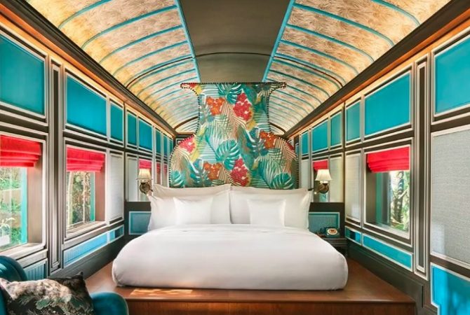Resort que funciona em vagões de trem faz sucesso com turistas