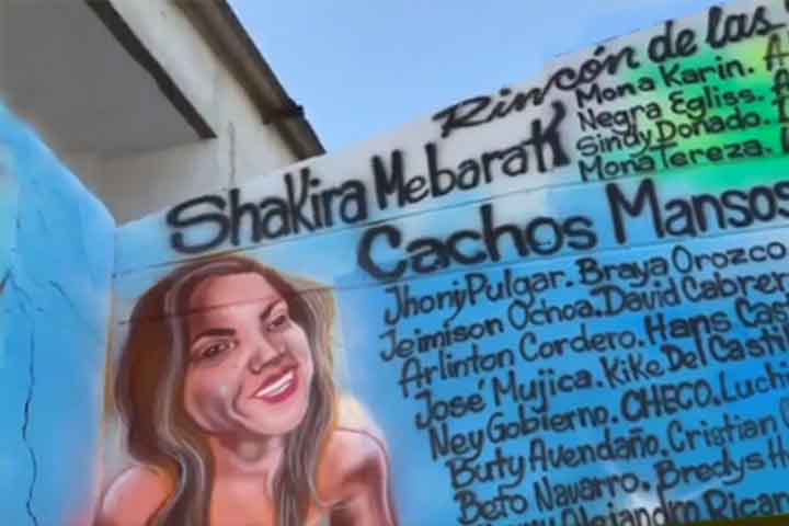 Homenagem a Shakira na Colômbia - Cornos - Reprodução do X @FacuVol3