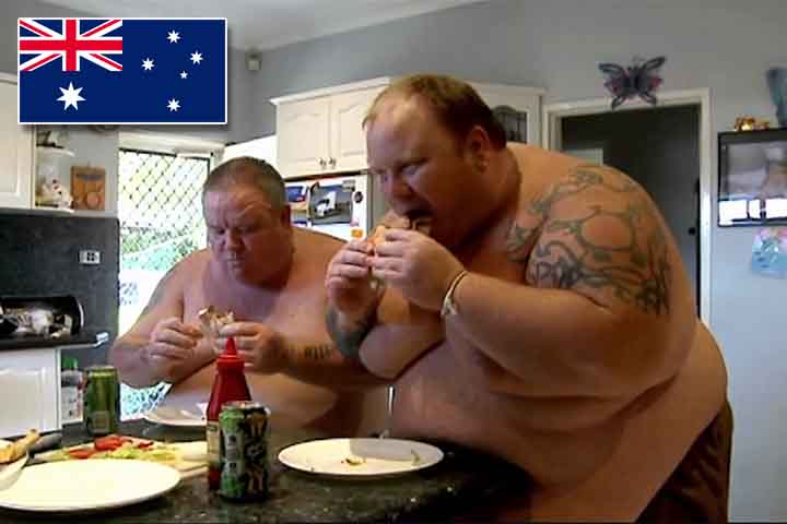 7º lugar (homens) - Austrália, com 76% da populaçao com sobrepeso ou obesa. 

-Reprodução de vídeo Facebook Only Human
