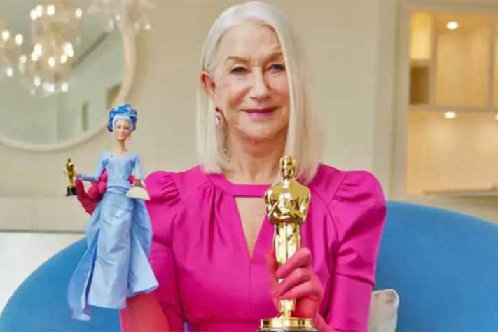 A atriz Helen Mirren - Barbies Icônicas