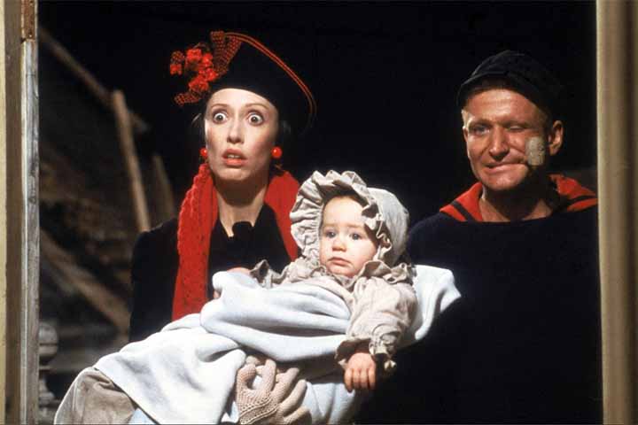Popeye apareceu em “live-action” nos cinemas em 1980, numa comédia musical da Paramount Pictures. O filme foi dirigido por Robert Altman (“M.A.S.H” e “Assassinato em Gosford Park”). 

