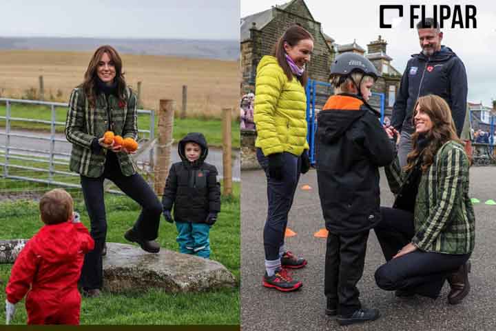 A postagem tinha também uma foto de Kate com os três filhos: George, Charlotte e Louis, que têm 11, 9 e 6 anos, respectivamente.-Reprodução Instagram @princeandprincessofwales