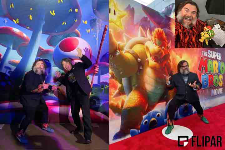 Jack Black interpretou ?Peaches?, a canção que Bowser faz em homenagem à Princesa Peach, no filme baseado no game Mario Bros. Trajado como o vilão, em um vídeo, o ator se sentou ao piano rosa e cantou olhando para um porta-retrato com foto da jovem. -  Instagram @jackblack