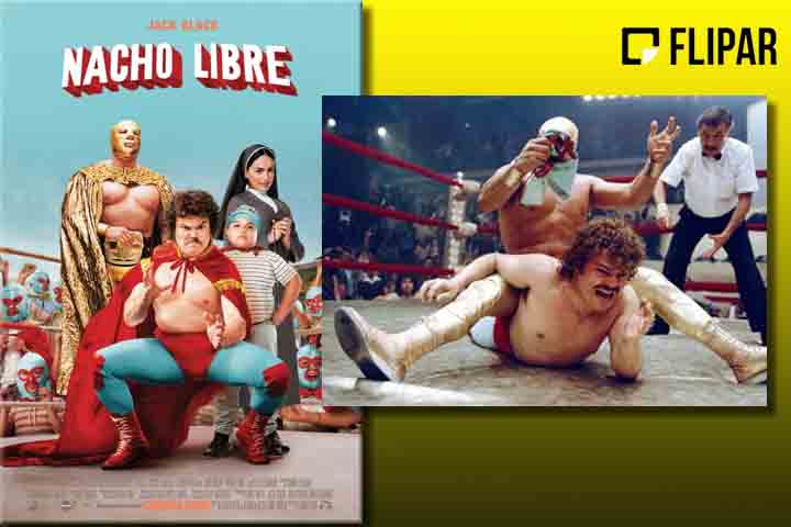 Em "Nacho Libre: Tudo pela Crianças (2006)", interpretou um frade de um monastério mexicano. No filme, um dia ele decide, às escondidas, tornar-se um competidor de lucha libre para melhor alimentar as crianças que ali vivem e conseguir glória. -  Divulgação