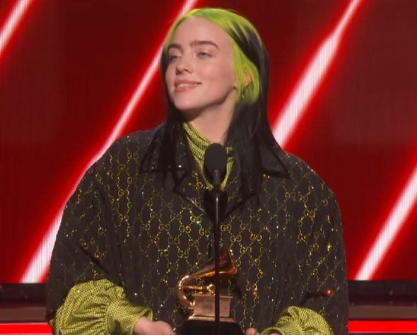 Billie Eilish no Grammy