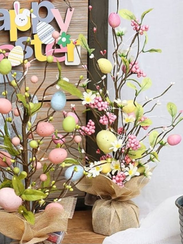 Árvores de Páscoa: Decoração delicada valoriza a celebração