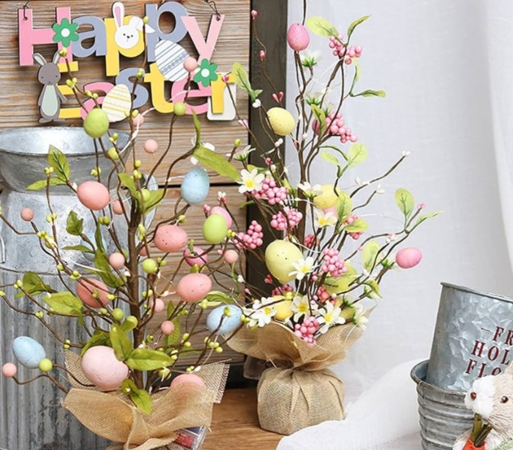 Árvores de Páscoa: Decoração delicada valoriza a celebração