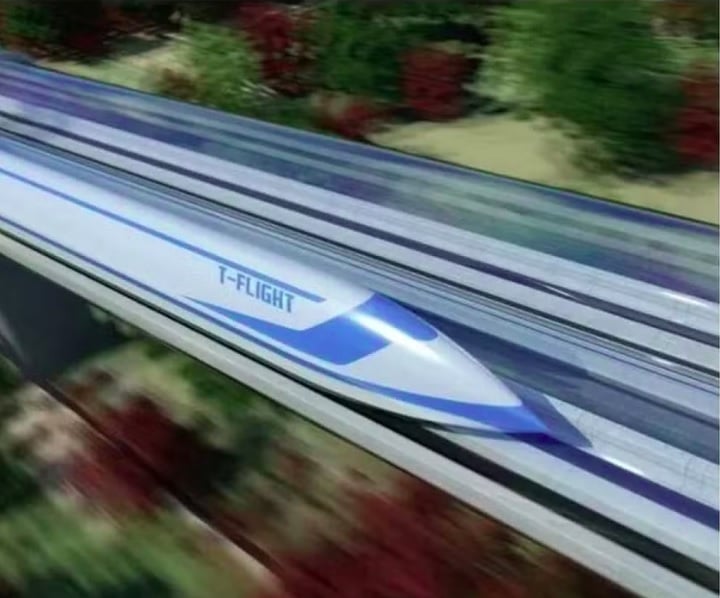 China inaugura trem hipersônico que chega a 2.000 km por hora - Divulgação/China Aerospace Science and Industry Corporation