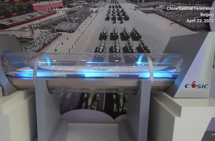 O trem está sendo desenvolvido pela empresa T-Fight, com a ajuda da China Aerospace Science and Industry Corporation (Casic).