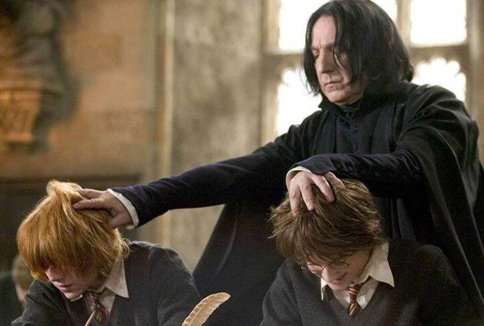Alan Rickman, Daniel Radcliffe e Rupert Grint Harry Potter