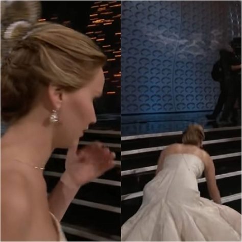 Montagem - Jennifer Lawrence cai no Oscar 2013