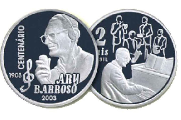 Moeda Comemorativa do Centenário de Ary Barroso - Moedas Comemorativas - Divulgação