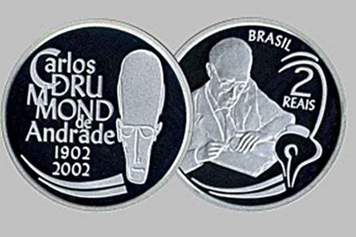 Moeda Comemorativa do Centenário de Carlos Drummond de Andrade - Moedas Comemorativas - Divulgação