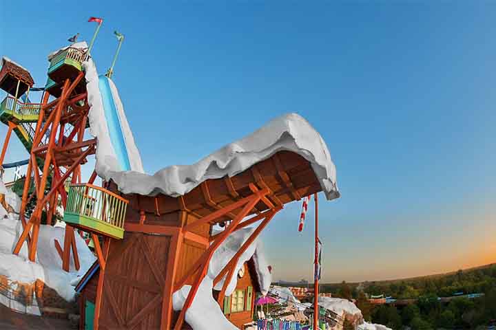 Summit Plummet: Localizado na Flórida, Estados Unidos, no parque aquático Walt Disney World’s Blizzard Beach. É do tipo de inclinação de corpo de queda livre, com altura de 36.6 metros, e velocidade brusca de 89 km/h.