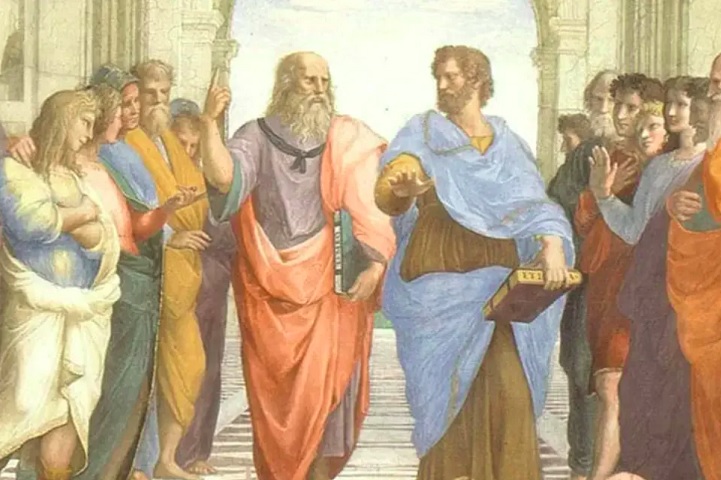 PlatÃ£o foi responsÃ¡vel por vÃ¡rias teorias de pensamento. Em uma delas, a Teoria das Formas, PlatÃ£o acreditava que o mundo que percebemos com nossos sentidos Ã© apenas uma sombra de um mundo real e perfeito de formas ou ideias.