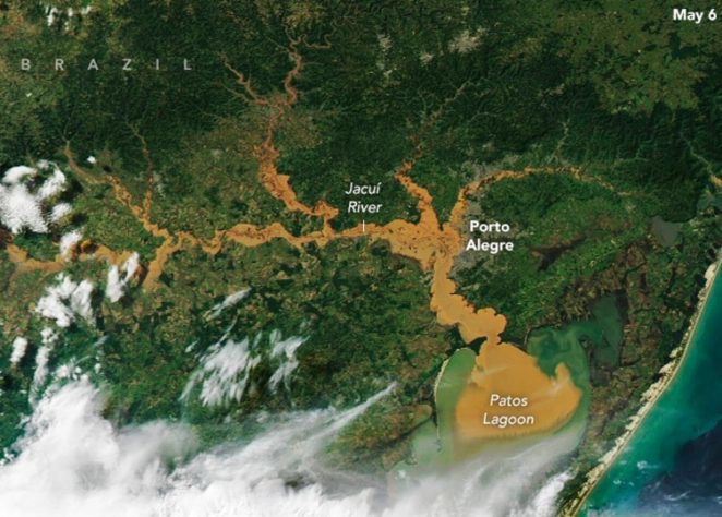 Chuvas no RS - imagens da NASA mostram tamanho da destruição