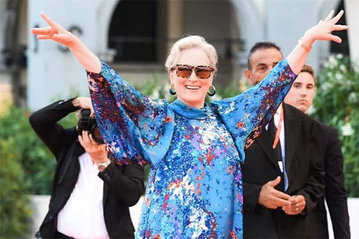 Streep apareceu ao lado de Nicole Kidman e Julianne Moore em 