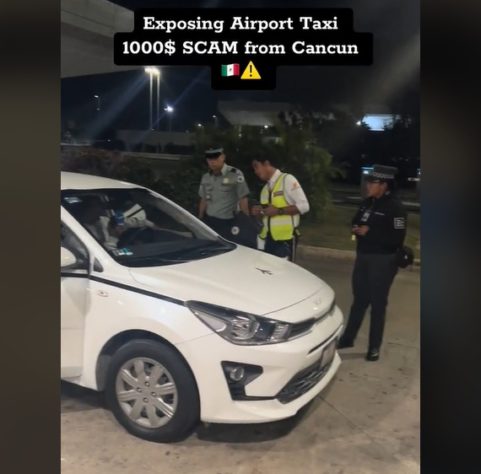 Taxista de Cancún cobra 5 mil reais por corrida de 2 minutos de turista do Canadá e acaba preso