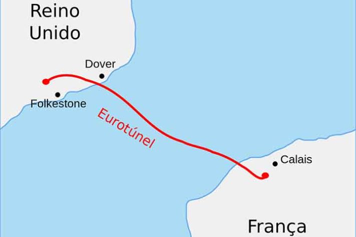 Percurso do Eurotúnel. - 