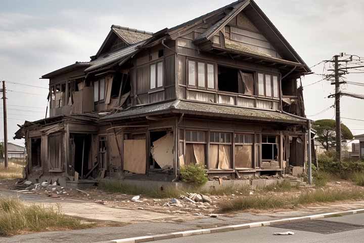 Como o Japão é muito suscetível a terremotos e tsunamis, a falta de manutenção de tantos imóveis torna mais complexas as operações de resgate e reconstrução de cidades. 

- Imagem Pikbest
