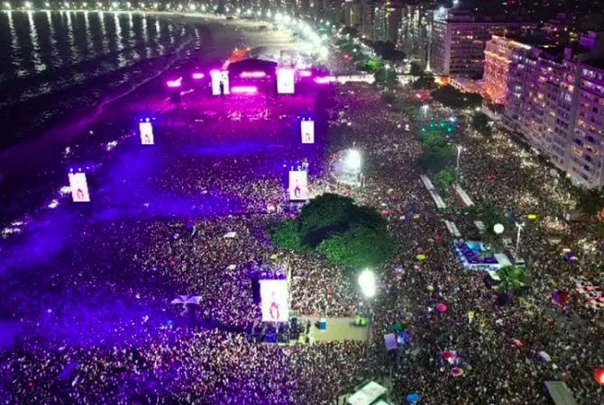 Agora é Shakira: Confira como Copacabana se tornou point de eventos nas últimas décadas