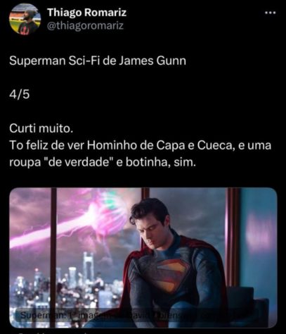 Internautas comentam primeira foto de ator com uniforme do Superman