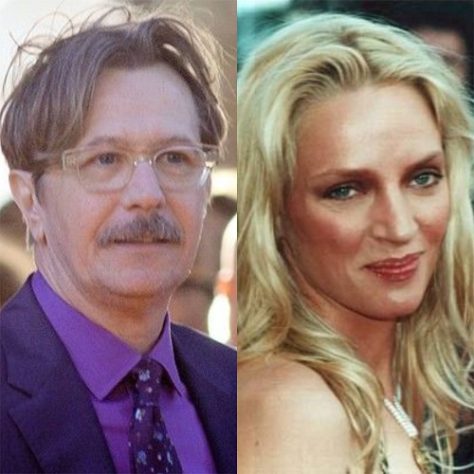 Montagem - Gary Oldman e Uma Thurman
