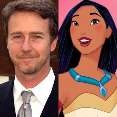 Montagem - Edward Norton e Pocahontas