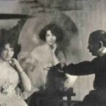 Posando para o pintor francês Giraud de Scevola - Nair de Teffé - REPRODUÇÃO/ARQUIVO CELSO UNZELT
