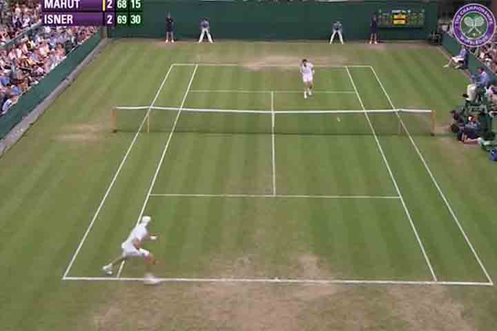 No dia 23 de junho, os tenistas regressaram à quadra 18 para uma disputa renhida e, com o quinto e decisivo set empatado em incríveis 59 a 59, foi necessária uma nova paralisação às 21h10 locais, já sem luz natural. 
