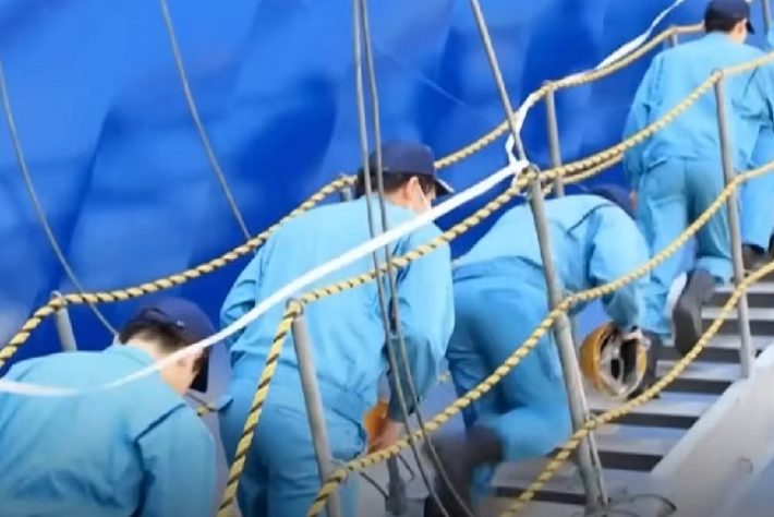 Japão lança maior navio de caça a baleias do mundo