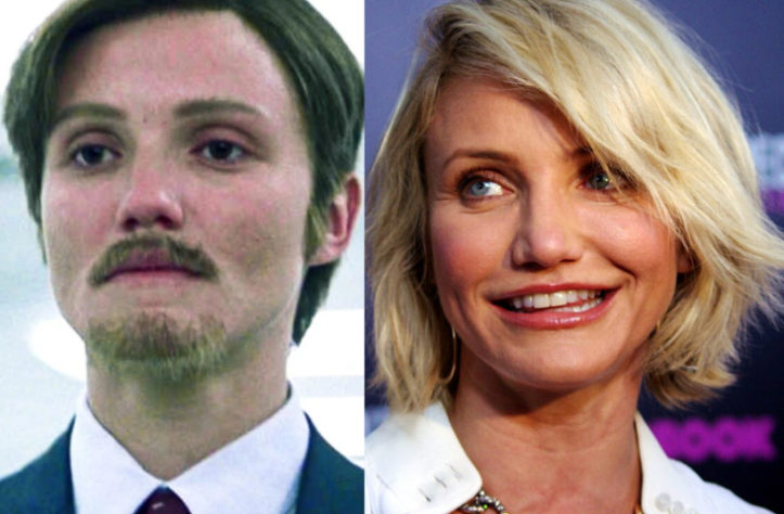 Atores que interpretaram sexo oposto -  Cameron Diaz em As Panteras - Divulgação e David Shankbone wikimedia commons