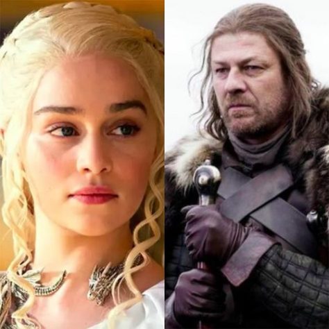 Montagem - Emilia Clarke e Sean Bean