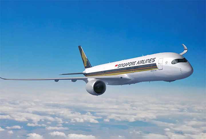 Nova York-JFK para Singapura, operado pela Singapore Airlines com um Airbus A350-900ULR - Voos mais longos do mundo - Divulgação Singapore Airlines