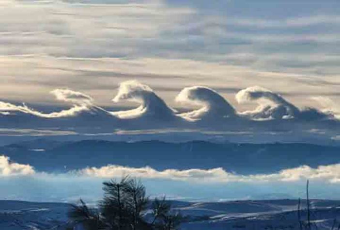Nuvens de Kelvin-Helmholtz ( A curiosa formação de nuvens que foi vista no céu de Wyoming) - Formações naturais estranhamente encantadoras