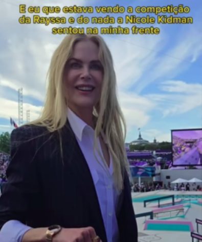 Brasileiro esbarra com Nicole Kidman durante olimpíadas de Paris