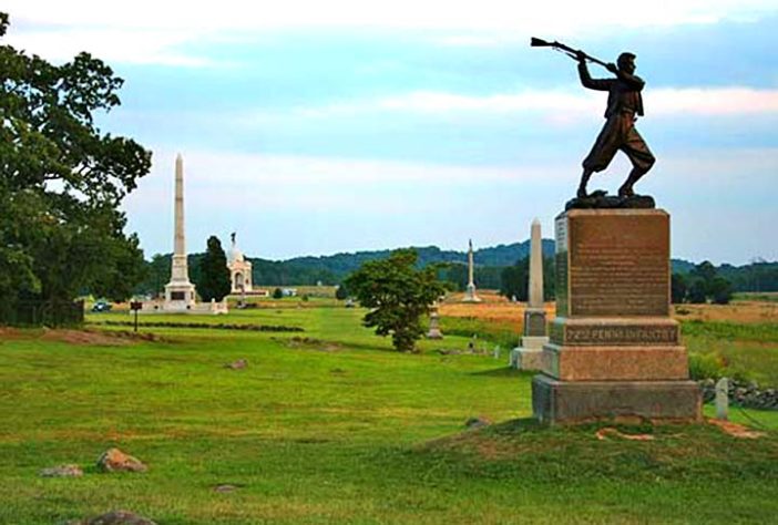 Momumento a 72º Regimento de Infantaria da Pensilvânia em Cemetery Ridge - Gettysburg -