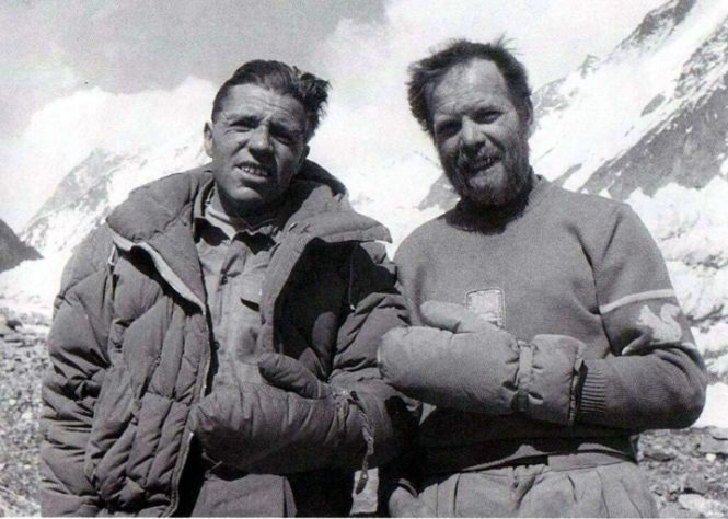 Lino Lacedelli e Achille Compagnoni - Montanha K2, Paquistão