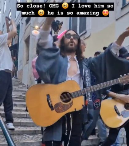  Jared Leto se apresenta em praça pública em Lisboa