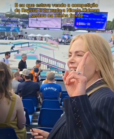 Brasileiro esbarra com Nicole Kidman durante olimpíadas de Paris
