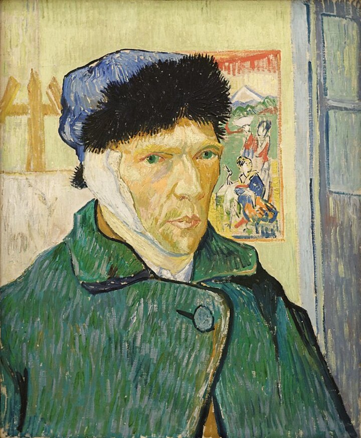 Um dos episódios mais famosos da vida de Van Gogh foi uma briga com Gauguin.. O conflito entre os dois artistas levou o holandês a cortar um pedaço da própria orelha, situação que foi tema de "Autorretrato com a Orelha Cortada". 