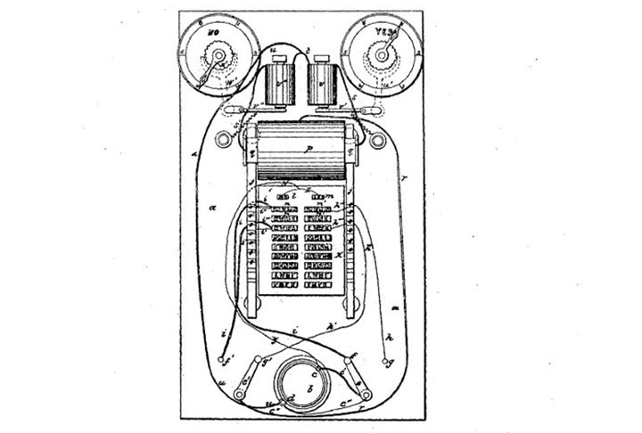 Edison registrou seu primeiro invento (uma máquina de votar) quando tinha 21 anos. Mudou-se para Nova Iorque em 1869 para se estabelecer como inventor independente e, dois anos mais tarde, inventou um indicador automático de cotações da bolsa de valores.  - Reprodução/Google Patents