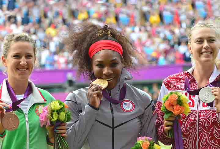 <p>A irmÃ£ de Venus Williams conquistou o Golden Slam ao ficar com o ouro nas OlimpÃ­adas das de 2012, em Londres, em uma bela final contra Maria Sharapova. </p>
