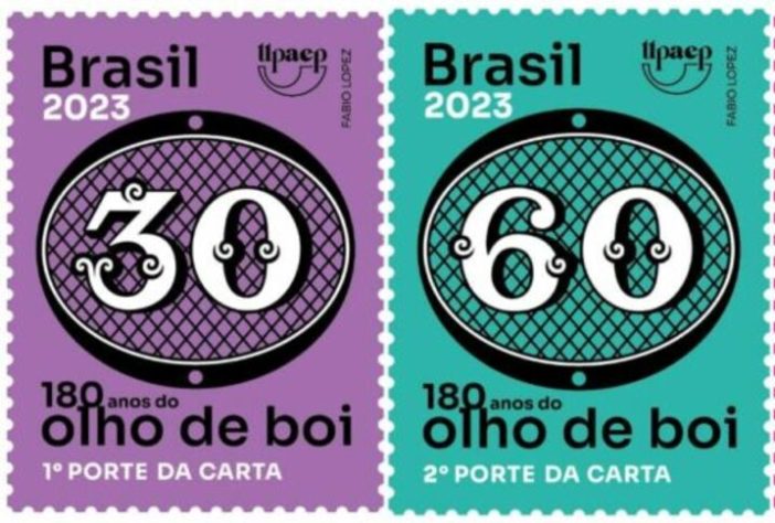 Selos em homenagem aos 180 anos de lançamento do Olho de Boi