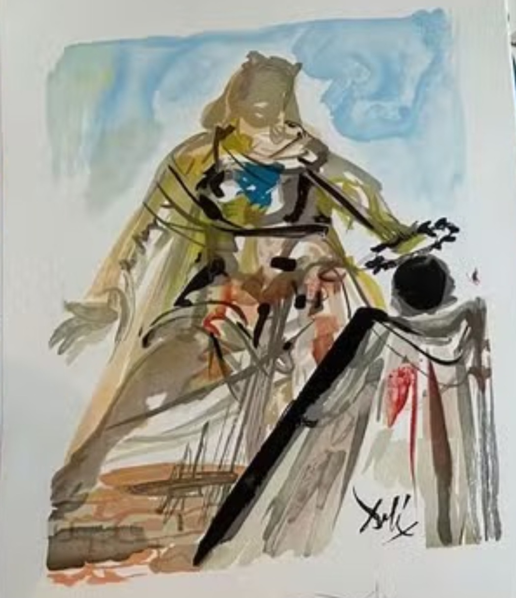 No segundo semestre de 2024, uma coleção de gravuras raras assinadas pelo famoso artista surrealista Salvador Dalí foi descoberta em uma garagem em Londres . - Hansons Auctioneers / Divulgação
