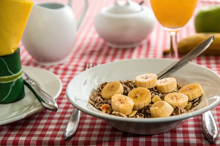 Banana com cereal
