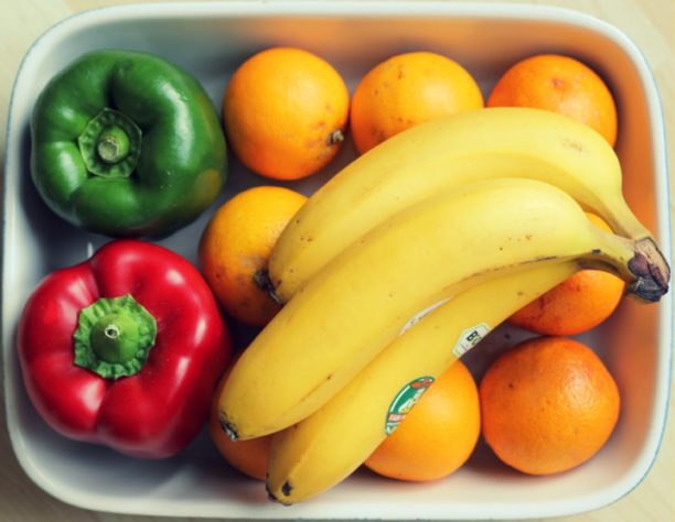 Banana e alimentos nutrientes
