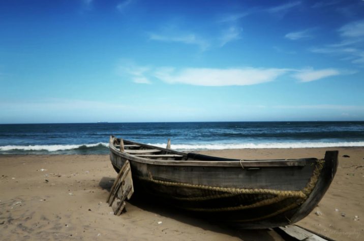 Barco na praia